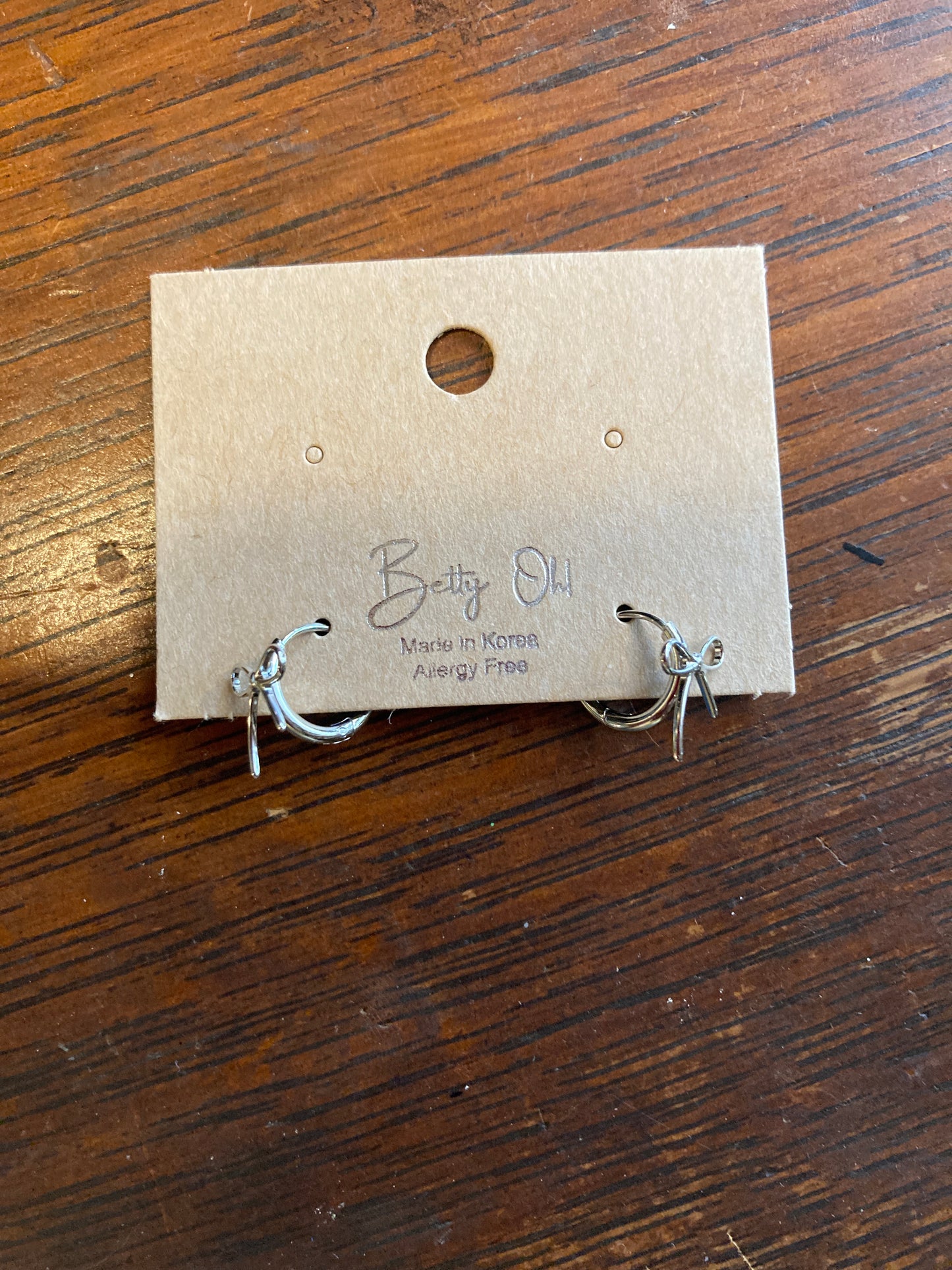 Bow Small Hoop Earring | Allergy Free