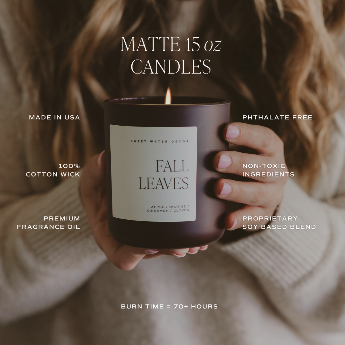 Hello Fall 15 oz Soy Candle, Matte Jar - Fall Decor