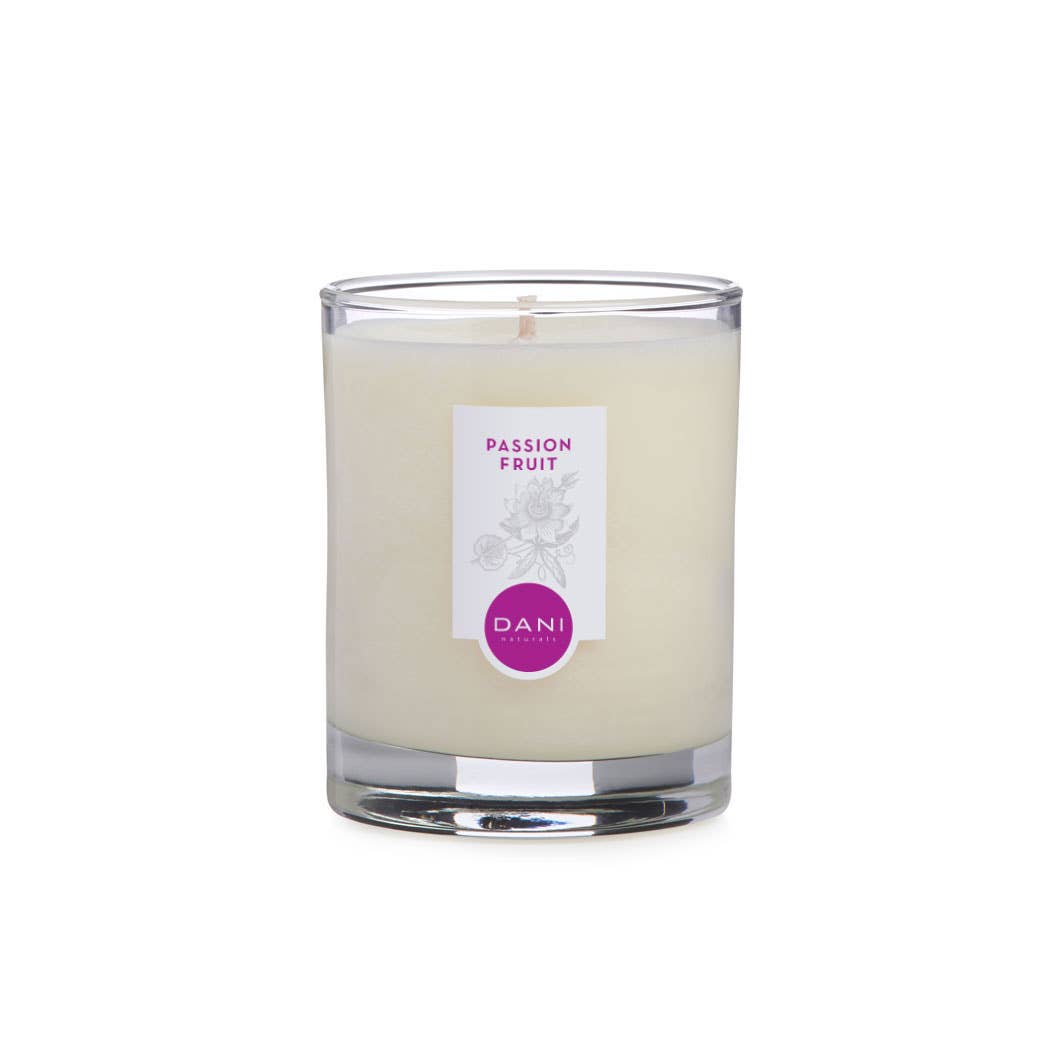 DANI Naturals - 7.5oz Glass Candle, Passion Fruit