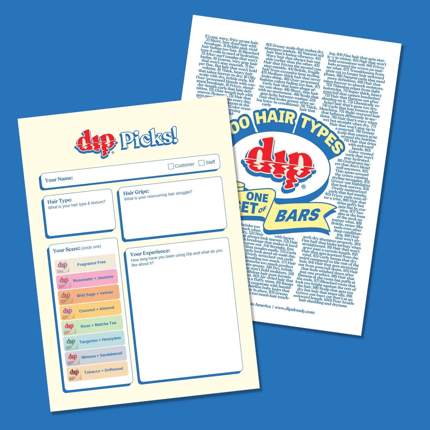 100 Hair Types In-Store Review Cards (5 pack)