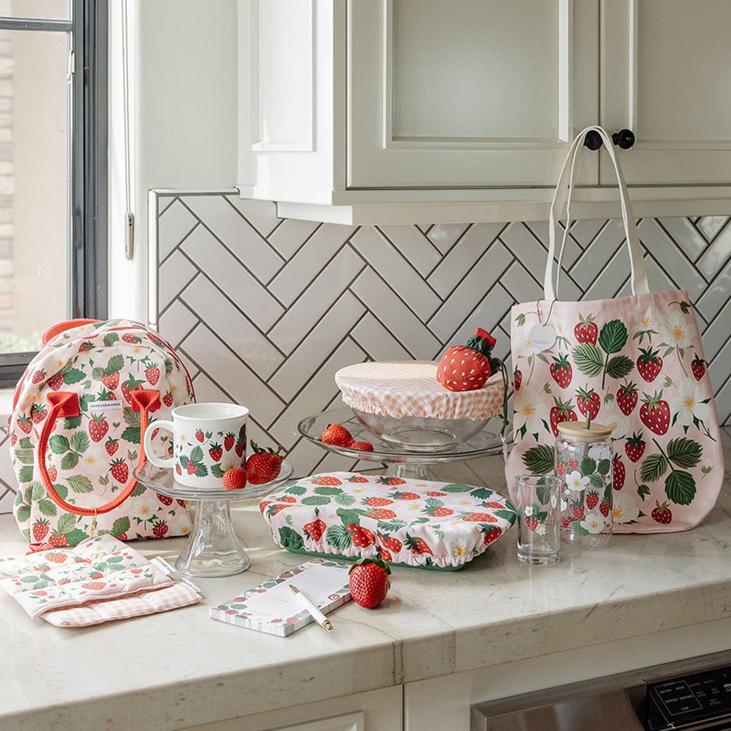Strawberry Patch Bowl  Covers