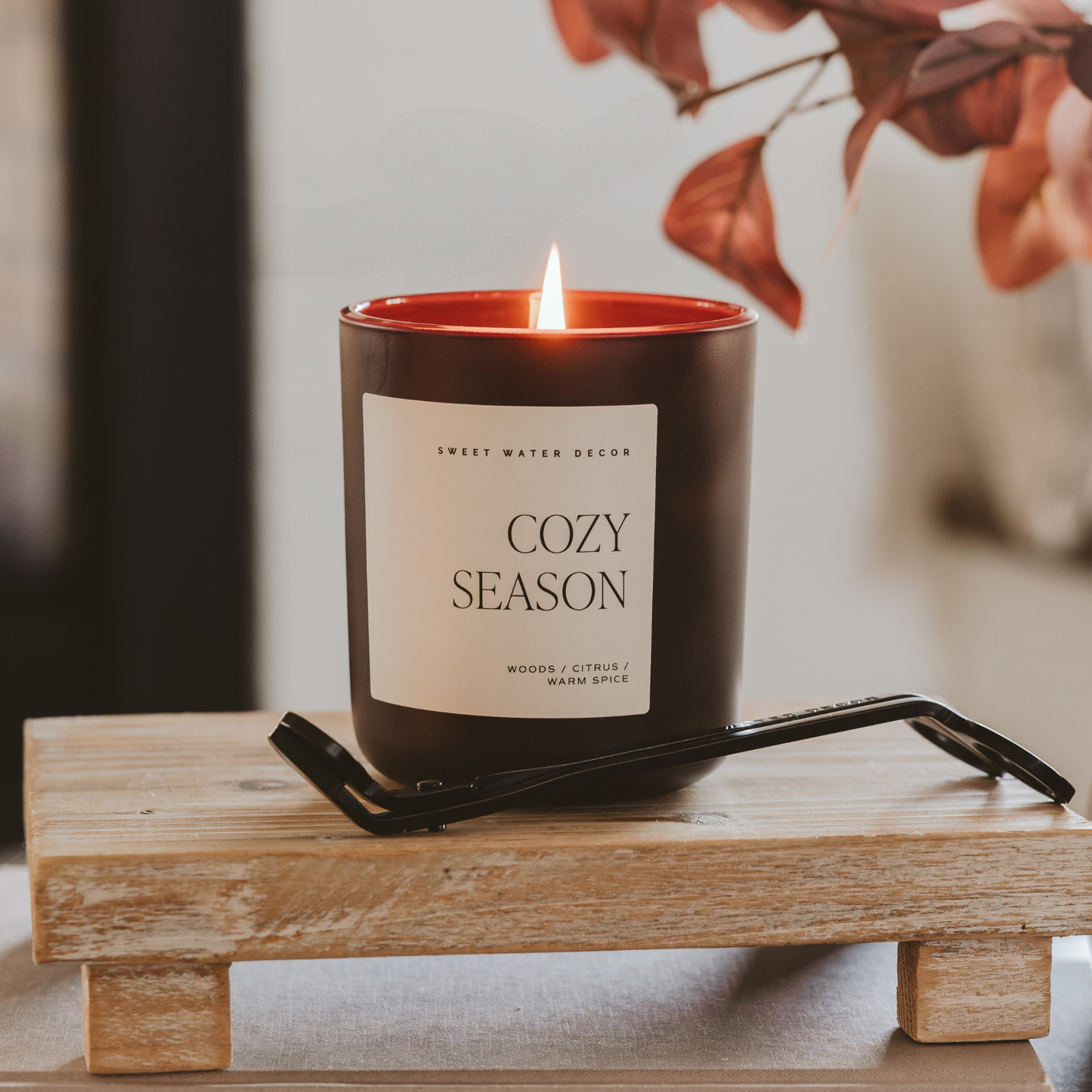 Sweet Water Decor - *NEW* Cozy Season 15 oz Candle, Matte Jar - Fall Decor