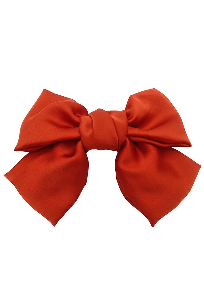 Hana - Solid Silky Bow Barrette