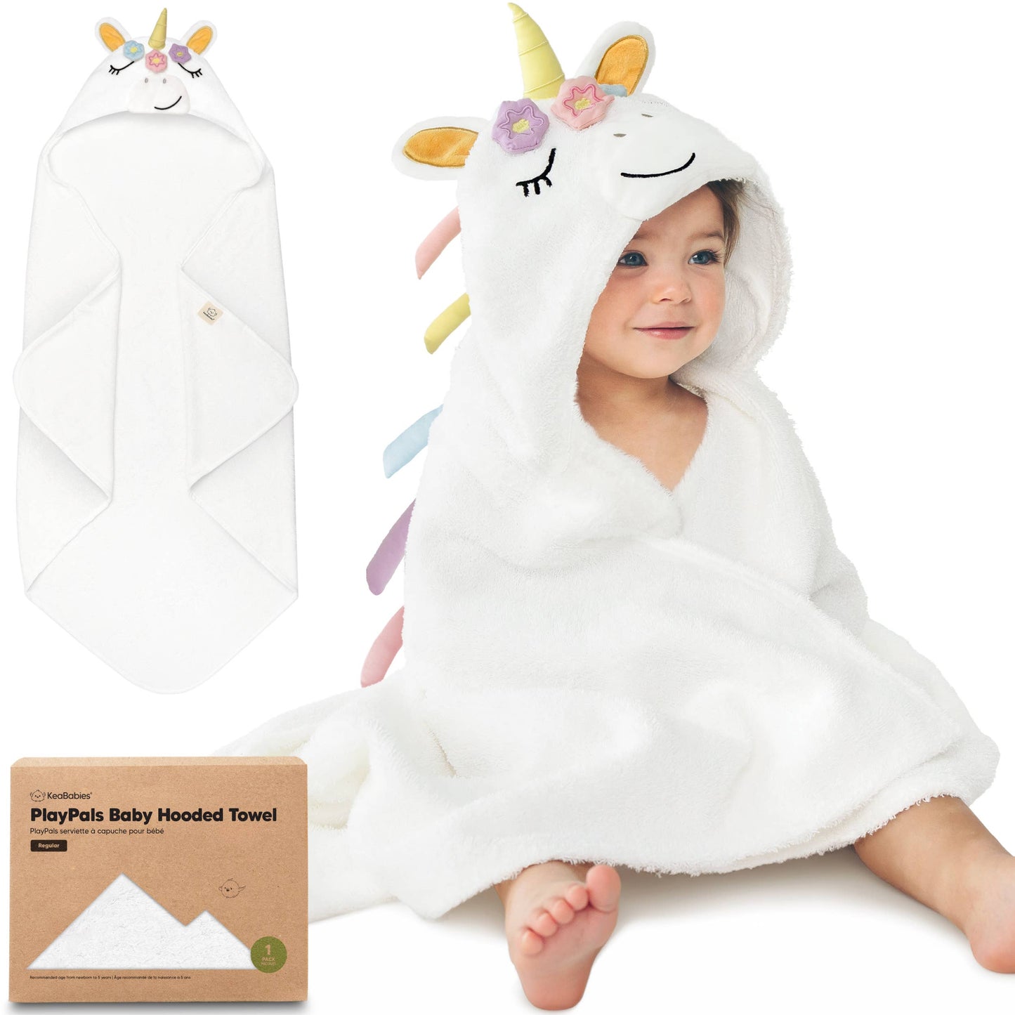 KeaBabies - Playpals Hooded Baby Bath Towels for Newborn