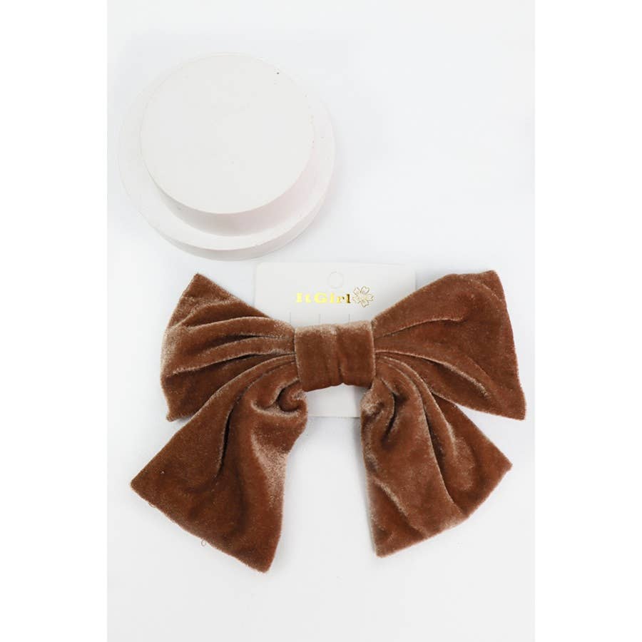 Assorted Large Velvet Bow Clips