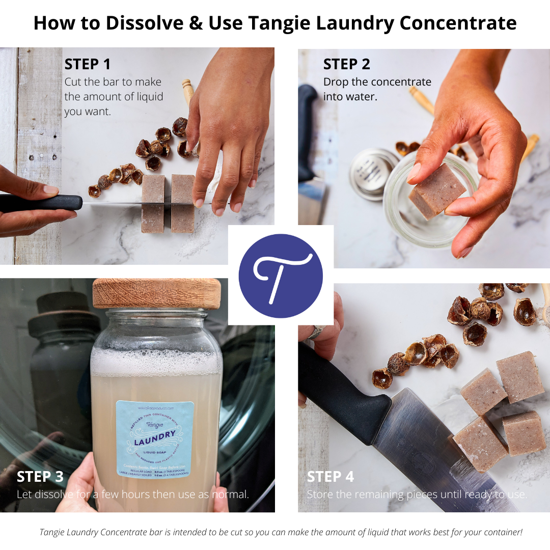 Tangie LLC - Packaged Laundry Bar by Tangie. Makes 1-gallon. zero waste