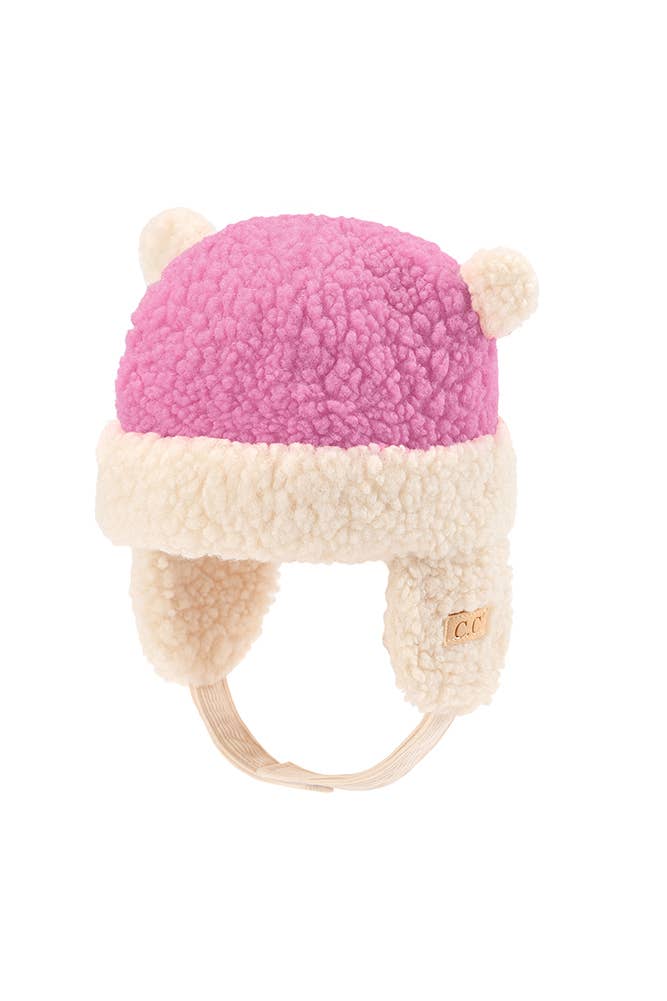 C.C Kids Teddy Bear Ears Earflaps Beanie