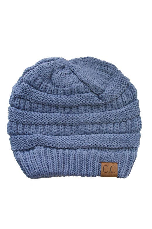 C.C Ribbed Kit Solid Color Beanie: Toast Almond