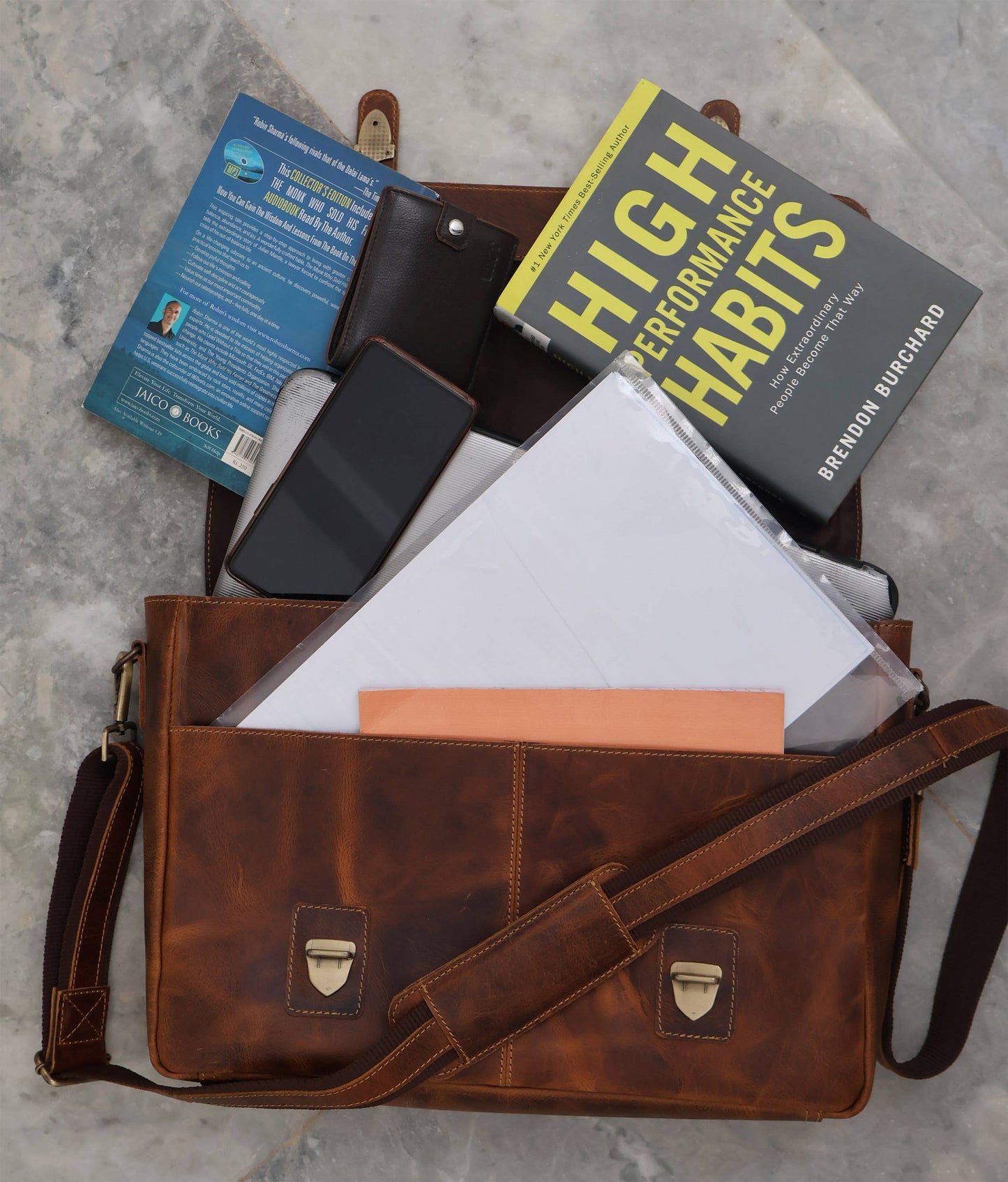 Buffalo Leather Vintage Messenger Bag