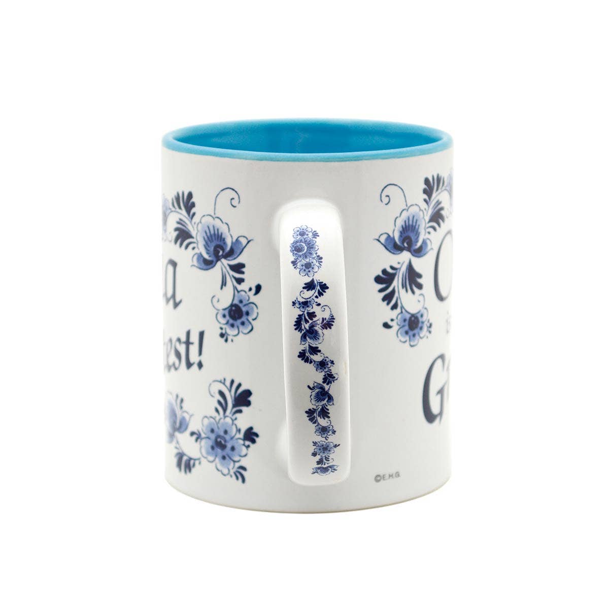 Oma is the Greatest German Blue Ceramic Coffee Mug