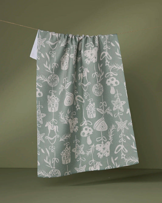 Geometry - Cozy Ornaments Tea Towel