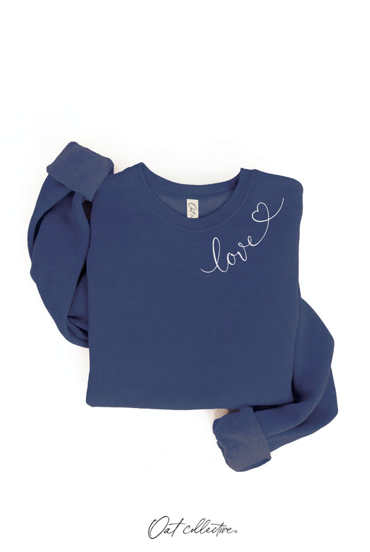 LOVE HEART NECKLINE Graphic Sweatshirt