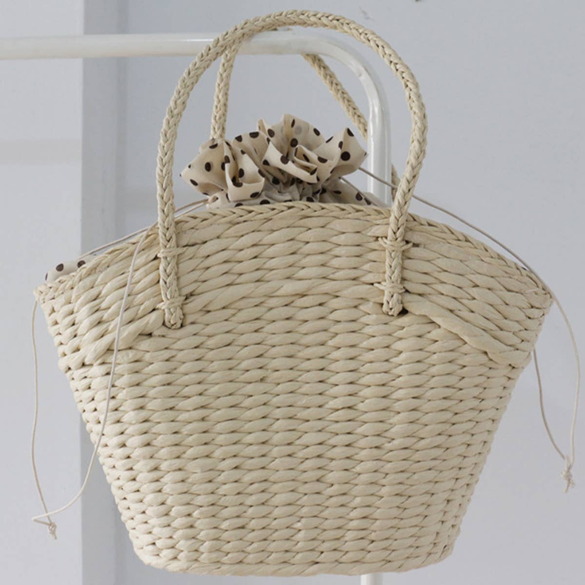 SUMMER WOVEN CASUAL STRAW TOTE BAG
