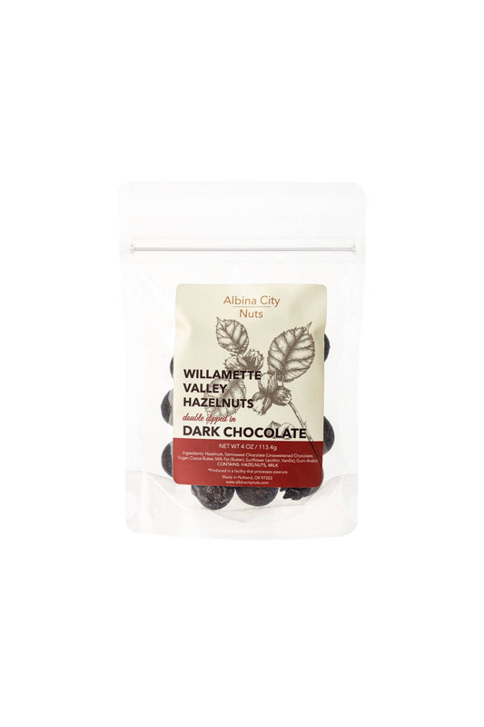 Dark Chocolate Double Dipped Willamette Valley Hazelnuts