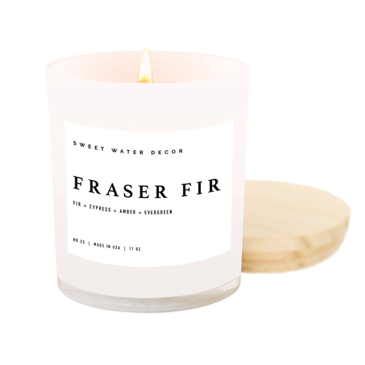 Sweet Water Decor - Fraser Fir 11 oz Soy Candle - Christmas Home Decor & Gifts