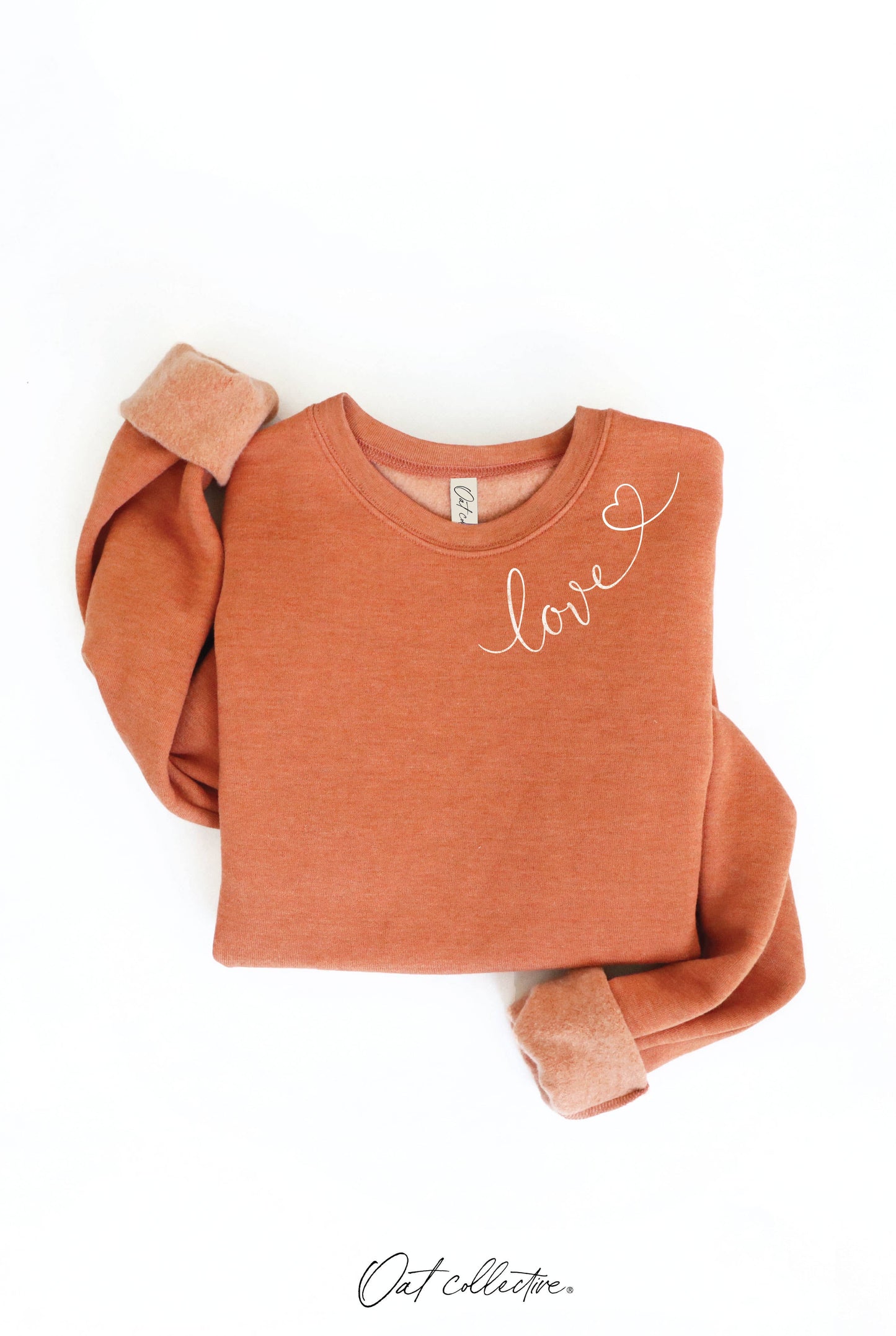 LOVE HEART NECKLINE Graphic Sweatshirt