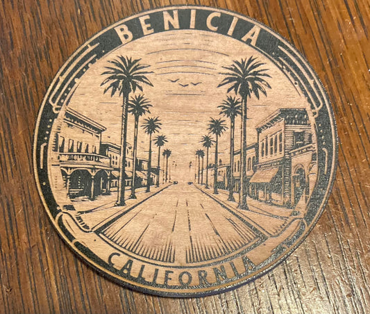 Benicia Wood Coasters