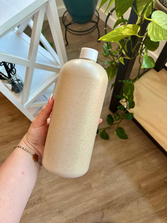 Eco-Friendly Wheat Straw Bottle with Screw Cap - 33oz