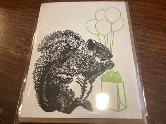 Squirrel Birthday Card