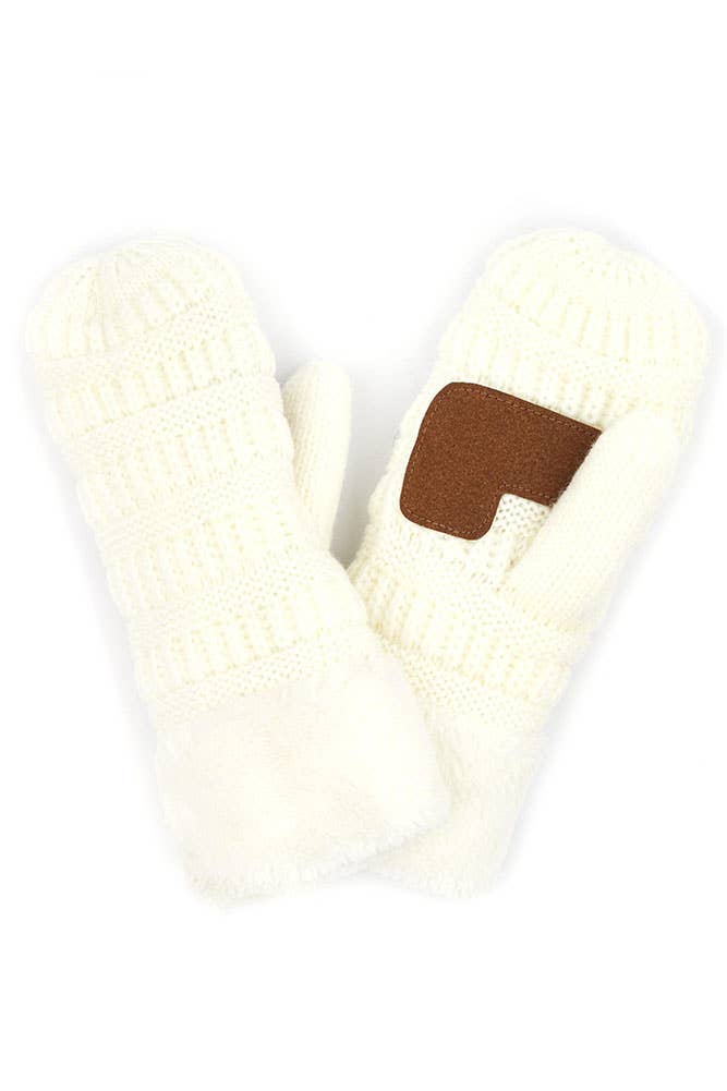 C.C Kids solid Knitted mitten