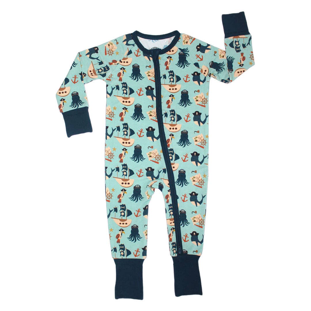 Pirate's Life Pirate Baby Pajama Bamboo Baby Pajamas Convertible Romper