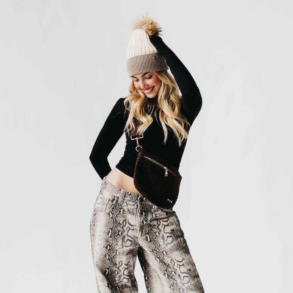 Pretty Simple - Suede Westlyn Woven Bum Bag - NEW COLORS!