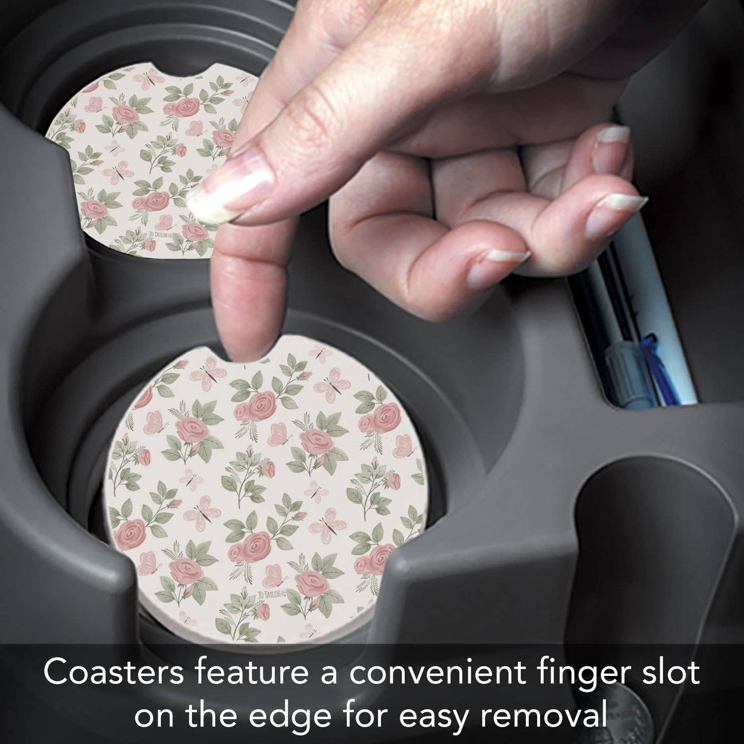 "Pretty Coquette" Single Packaged Stone Car Coaster