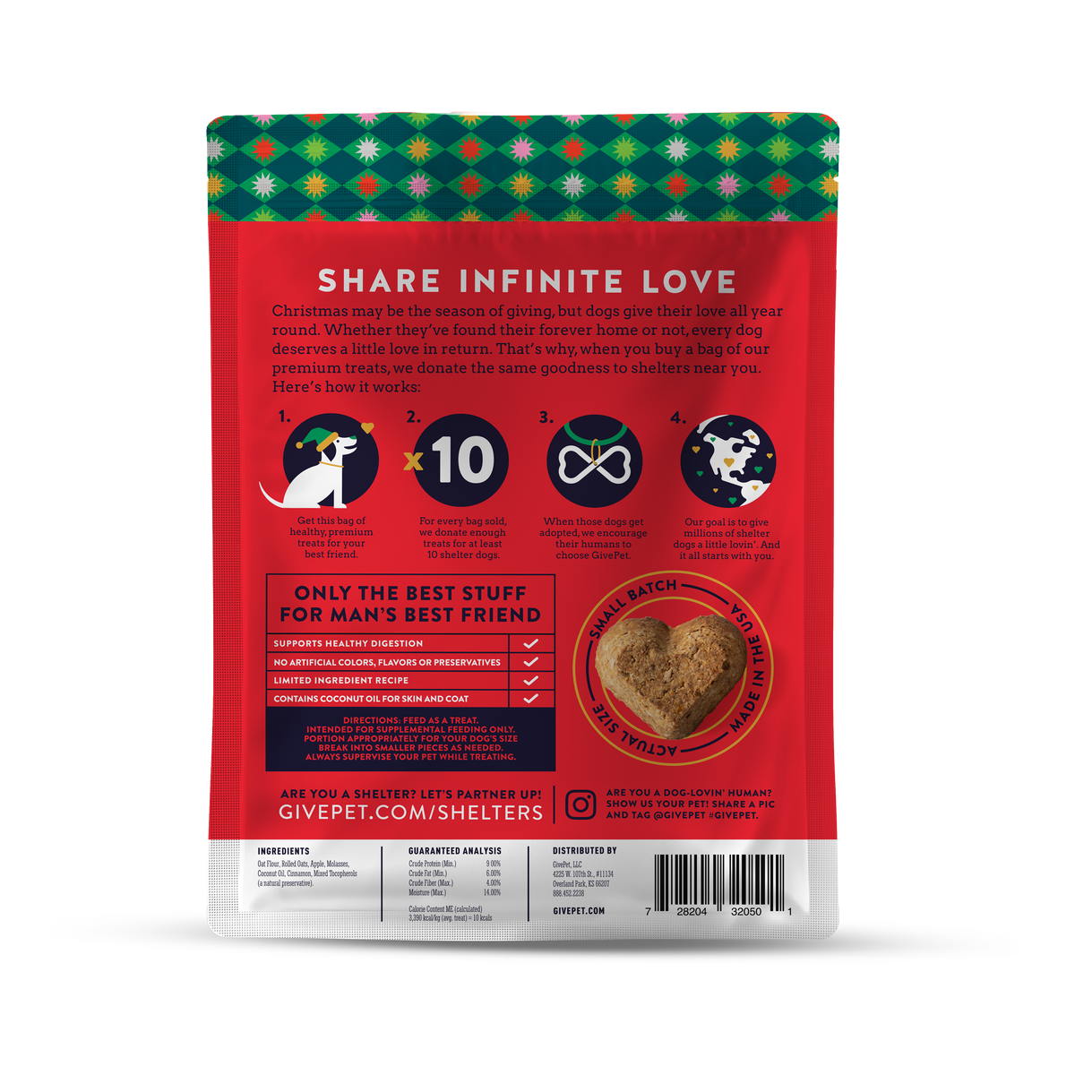 GivePet Santa's Woofshop Holiday Dog Treat