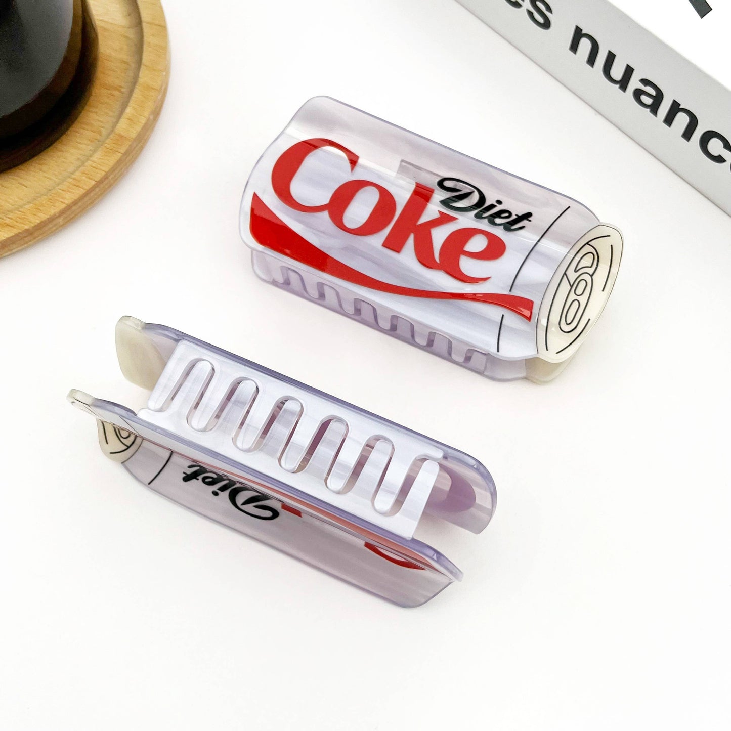 Diet Coke Bottle Hair Claw Clip, Fun Acetate Hair Accessory