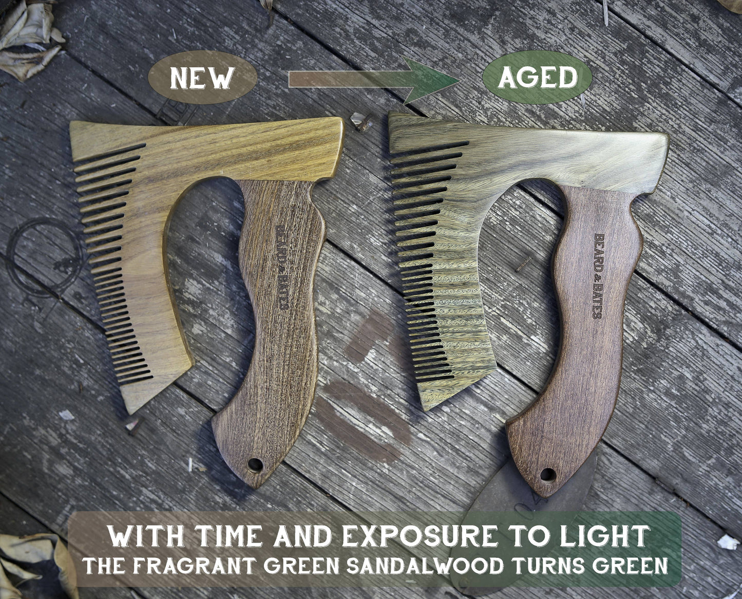 THE BEARDED AXE BEARD COMB - WOODSMAN