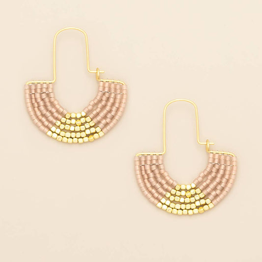 Scout Curated Wears - Chromacolor Miyuki U-Hoop Earring - Blush/Gold