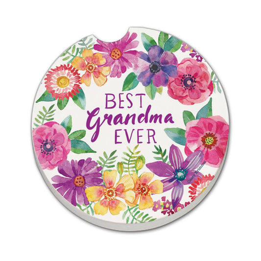 "Best Grandma" Stone Car Coaster  BULK NO PACKAGING