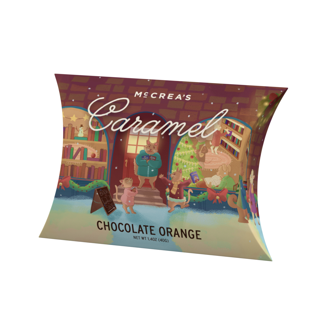 Holiday Book Browsing Caramel Pillow, Case of 6