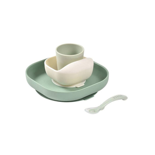 BEABA Silicone Meal Set - Set of 4 - Sage Green