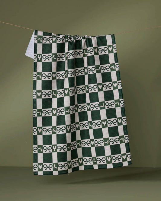 Geometry - Elf Gingham Tea Towel