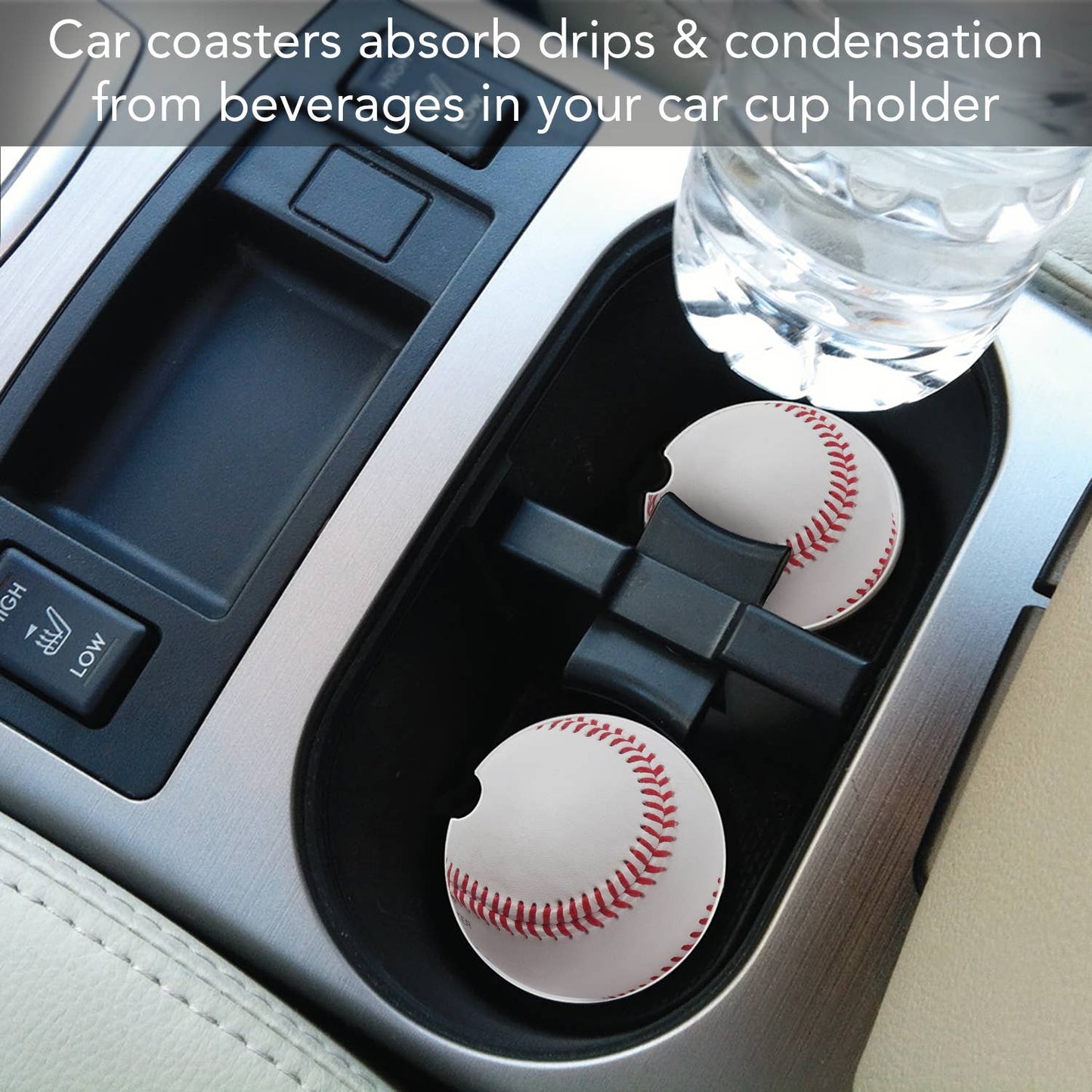 Baseball Bulk Absorbent Stone Car Coaster-NO PACKAGING