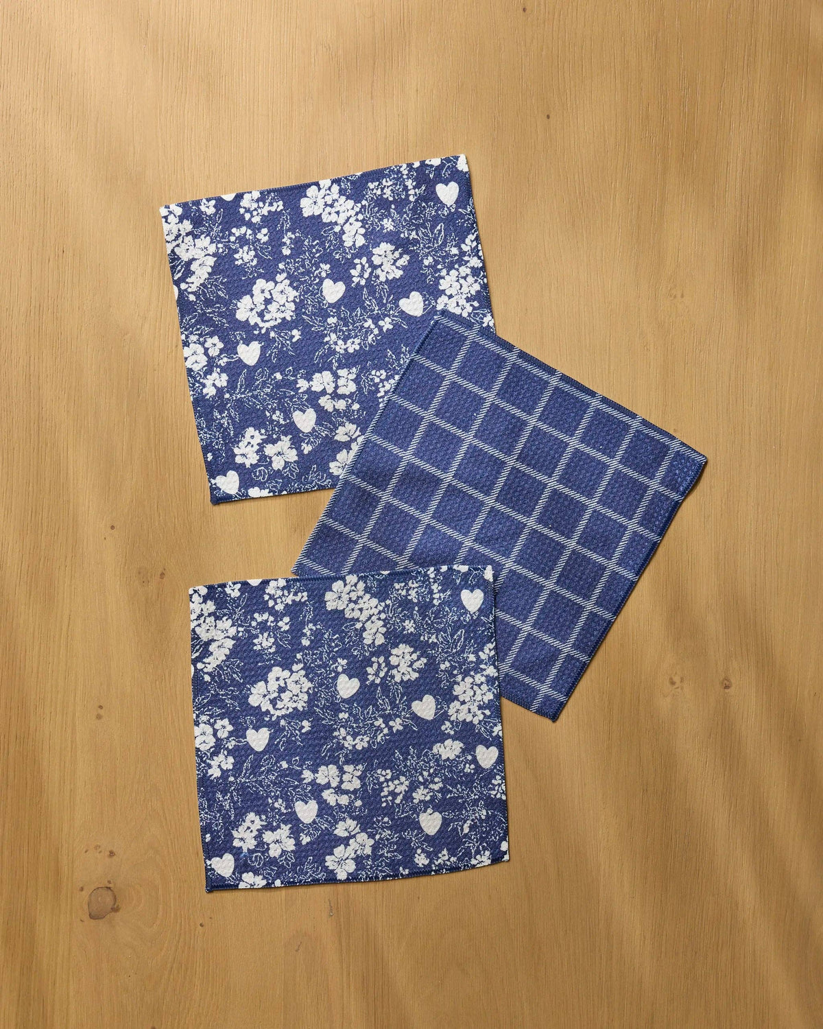 Posy Plaid Dishcloth Set