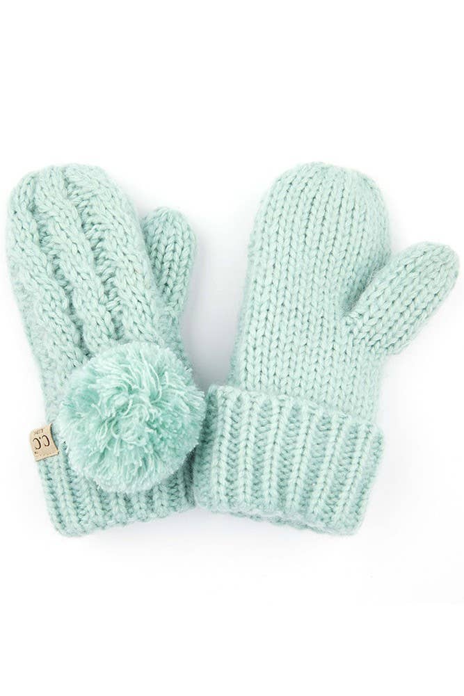 C.C Kids Pom Kids Glove With Fuzzy Lining