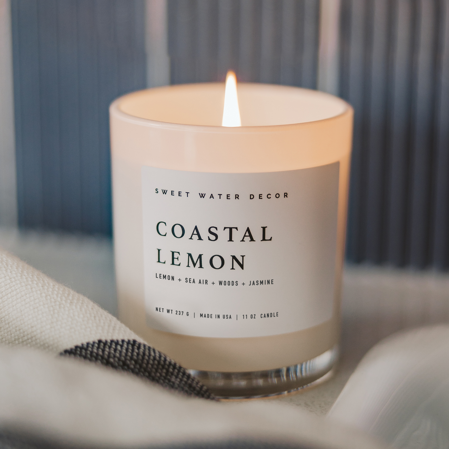 Sweet Water Decor - *NEW* Coastal Lemon 11 oz Soy Candle - Home Decor & Gifts