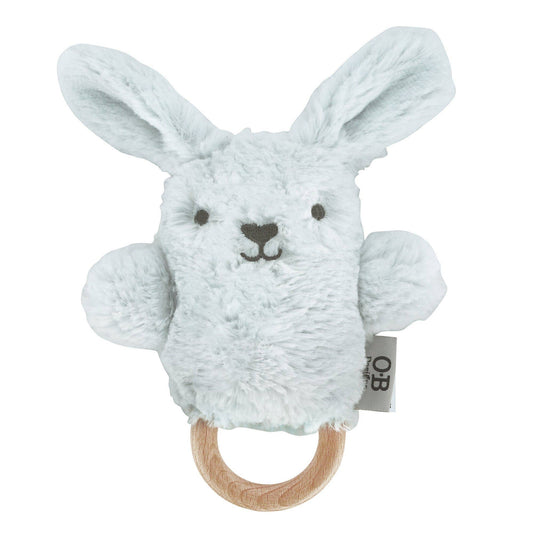 Baxter Soft Blue Bunny Soft Rattle Toy