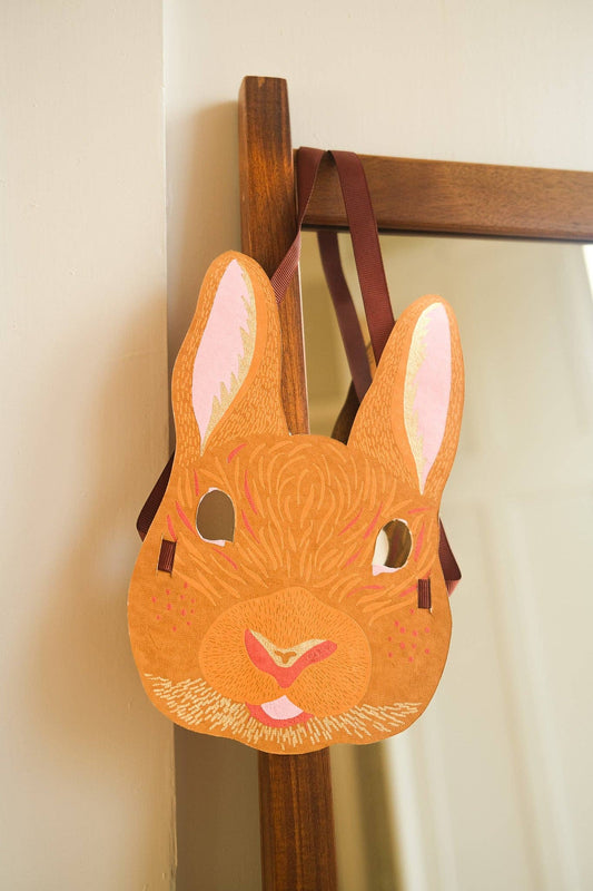 RABBIT MASK GREETING CARD