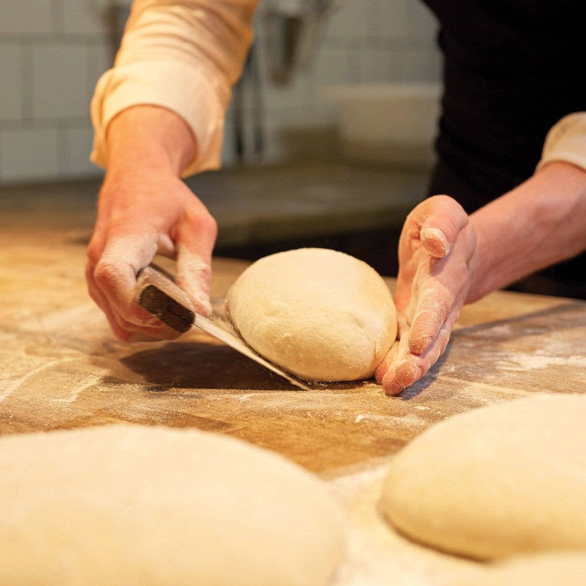 Baking Pastry Dough Scraper With Wood Handle