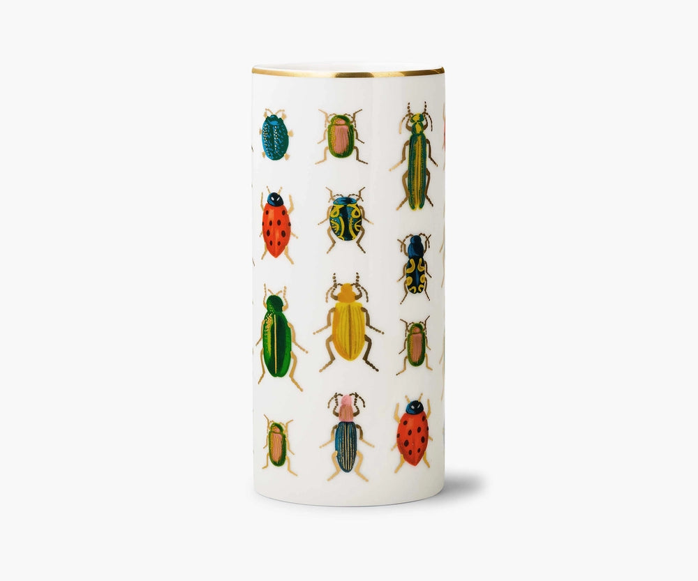 Beetles and Bugs Porcelain Vase