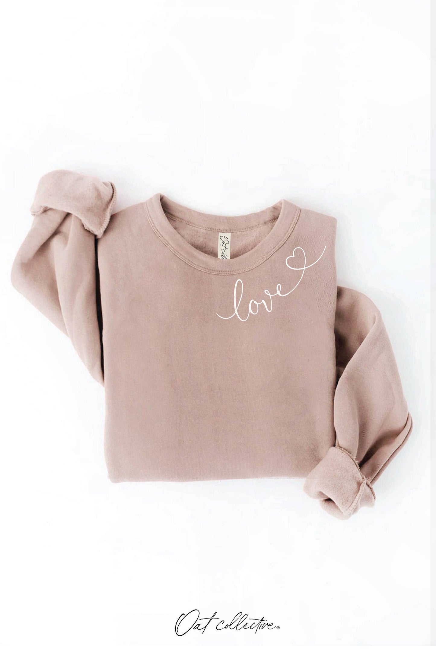LOVE HEART NECKLINE Graphic Sweatshirt