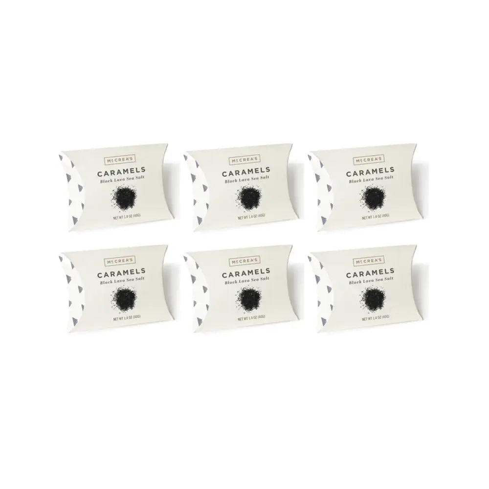 Caramels Pillow Box - Black Lava Sea Salt, Case of 6