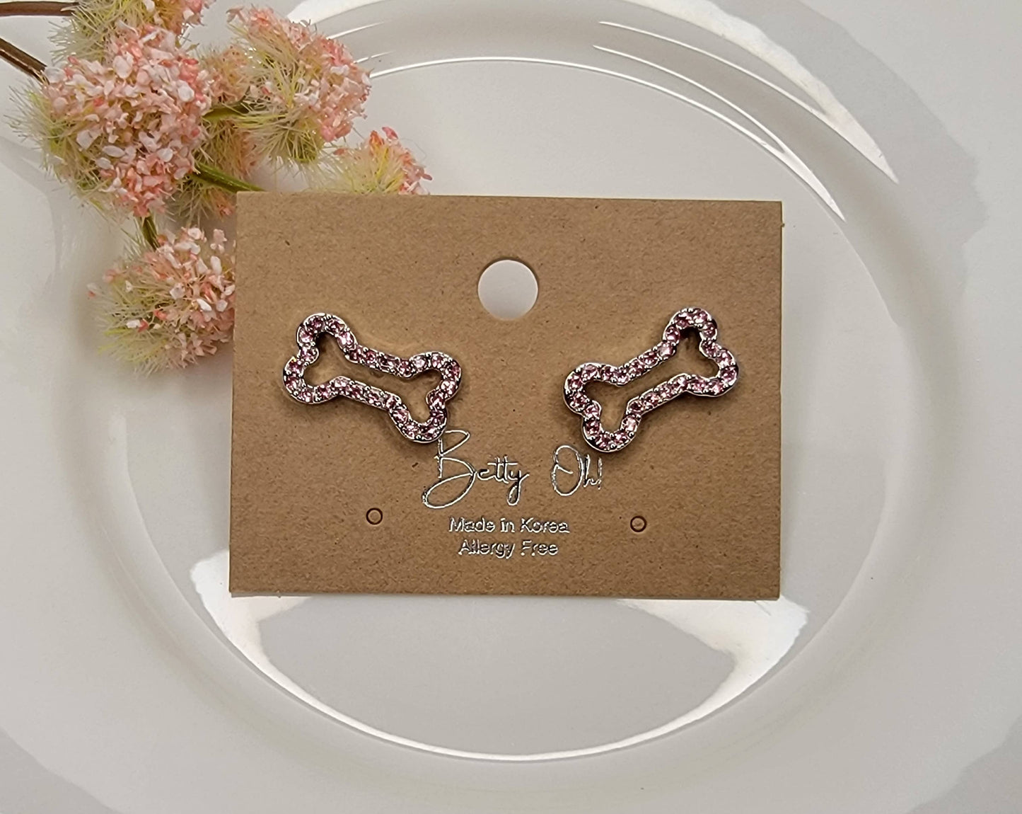 Dog Bone Post Earring