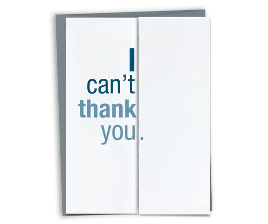 FINCH and HARE - Can't Thank You • Funny Thank You Surprise Fold-out Card