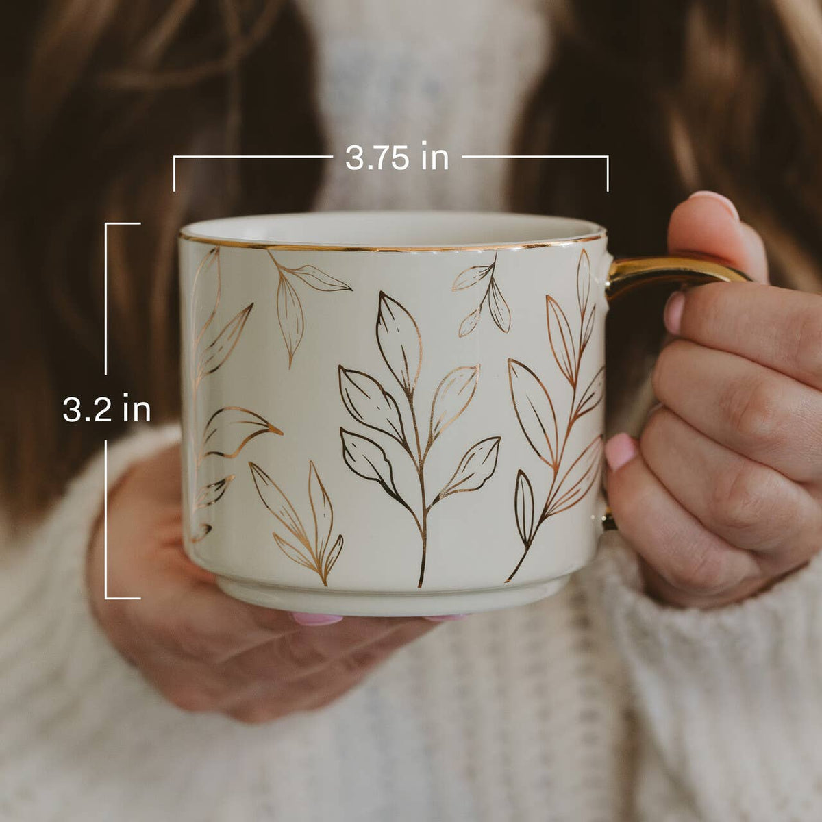 Gold Leaves Coffee Mug - Fall Decor & Gifts