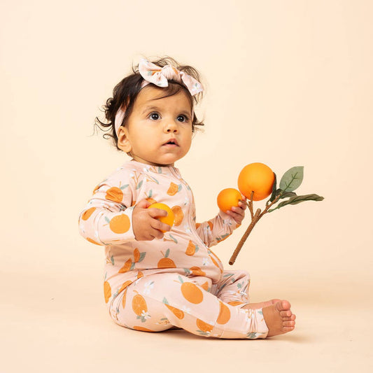 Freshly Squeezed Oranges Bamboo Convertible Pajamas Florida Baby Gift