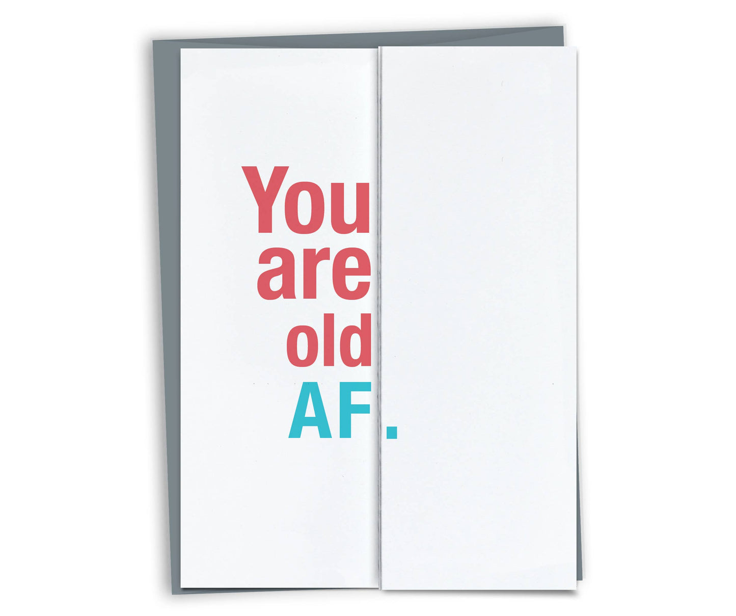 FINCH and HARE - Old AF • Accordion Fold Funny Birthday Card